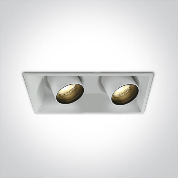 2x11W LED įleidžiamas pakreipiamas šviestuvas, baltas, 3000K