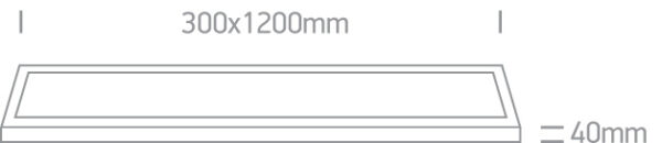 40W LED plafonas, baltas, 3000K - Image 2