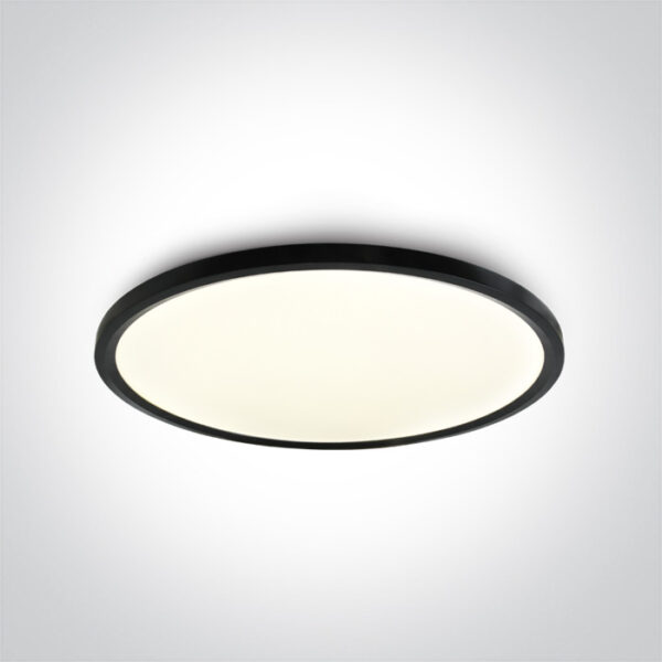 60W LED plafonas, juodas, 4000K