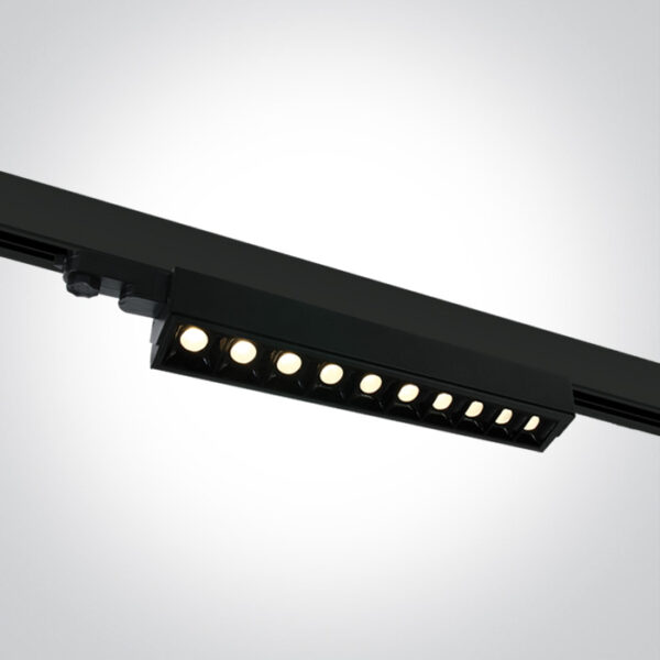 10x5W LED linijinis bėgelio šviestuvas, juodas, 3000K