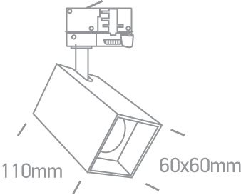 Šviestuvas į bėgelius, GU10, baltas, 65105NAT/W - Image 2