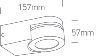 10W LED lubų/sieninis šviestuvas, baltas, 3000K - Image 3