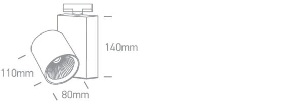 15W LED šviestuvas į bėgelius, baltas, 4000K - Image 2