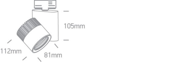 20W LED šviestuvas į bėgelius, baltas, 4000K - Image 2