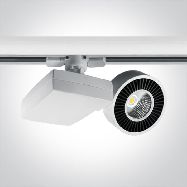 15W LED šviestuvas į bėgelius, baltas, 3000K