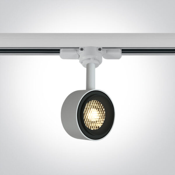 8W LED šviestuvas į bėgelius, baltas, 3000K