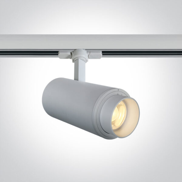 30W LED šviestuvas į bėgelius, baltas, 3000K