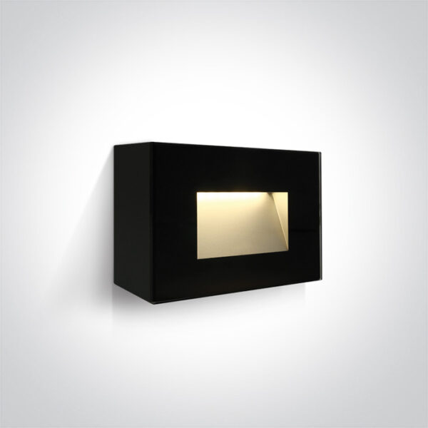 4W LED sieninis šviestuvas, juodas, 3000K