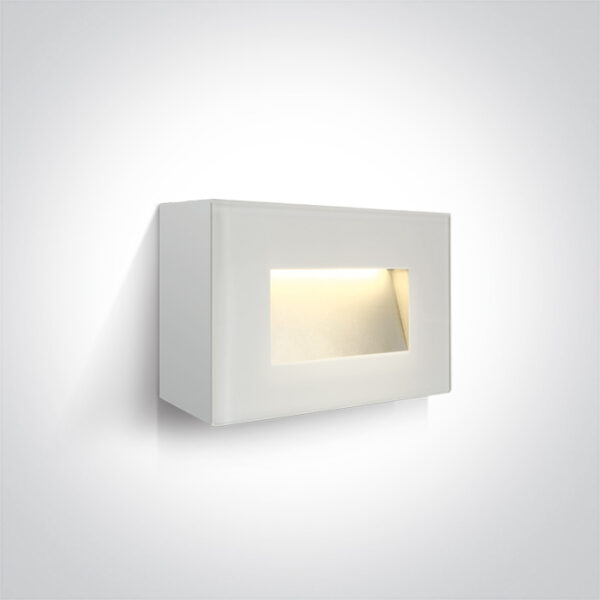 4W LED sieninis šviestuvas, baltas, 3000K