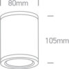 6W LED cilindro formos šviestuvas, baltas, 3000K - Image 2