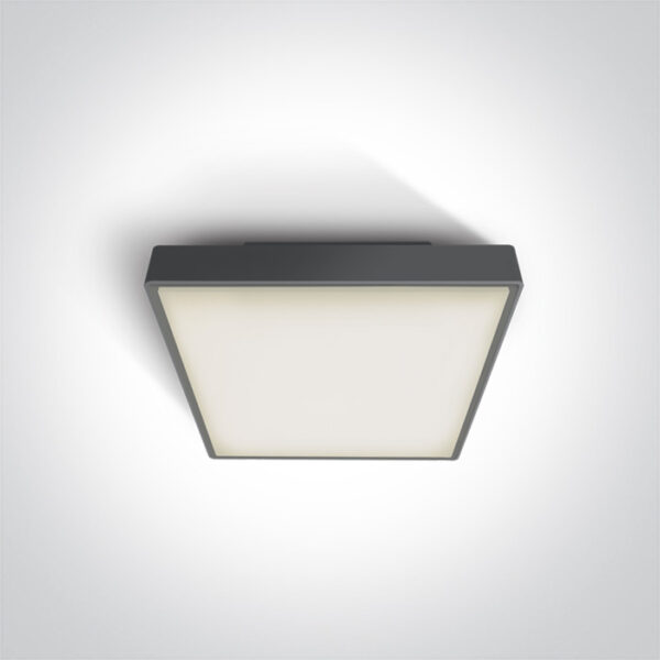 16W LED plafonas, antracito sp., 3000K