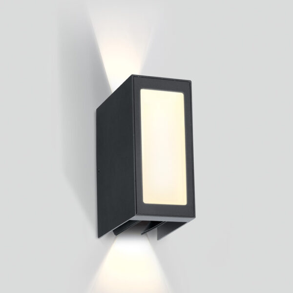 9W LED sieninis šviestuvas, antracito sp., 3000K