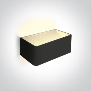 6W LED sieninis šviestuvas, juodas, 3000K