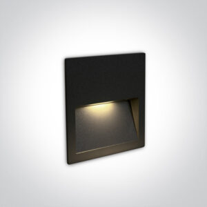 4W LED įleidžiamas sieninis lauko šviestuvas, juodas, 3000K