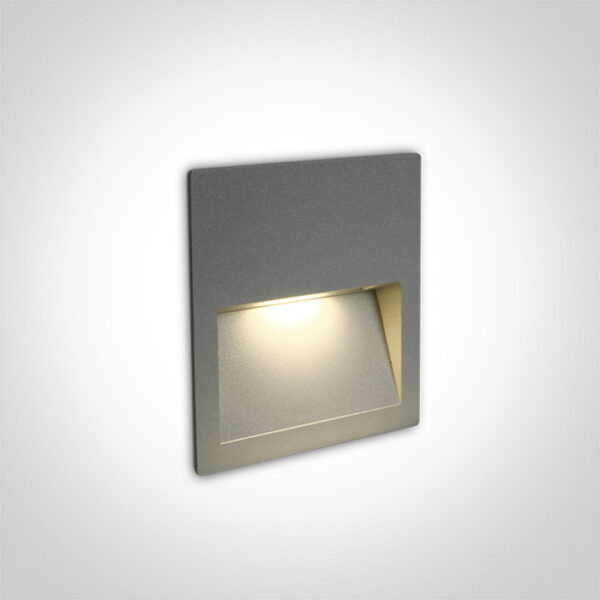 4W LED įleidžiamas sieninis lauko šviestuvas, pilkas, 3000K