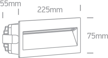 7W LED įleidžiamas sieninis lauko šviestuvas, pilkas, 3000K, 68068C/G/W - Image 2