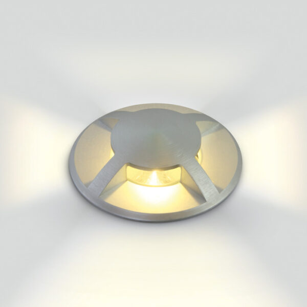 3W LED įleidžiamas į žemę šviestuvas, aliuminio sp., 3000K