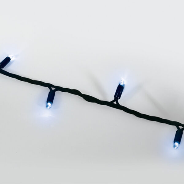7W LED girlianda, 100 lempučių, juoda, mėlyna šviesos sp.