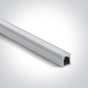 Paviršinis profilis su baltu difuzoriumi, 2m, su 2 poromis užbaigimų ir 6 vnt tvirtinimo spaustukų. Tinkama LED juostoms 5 mm.