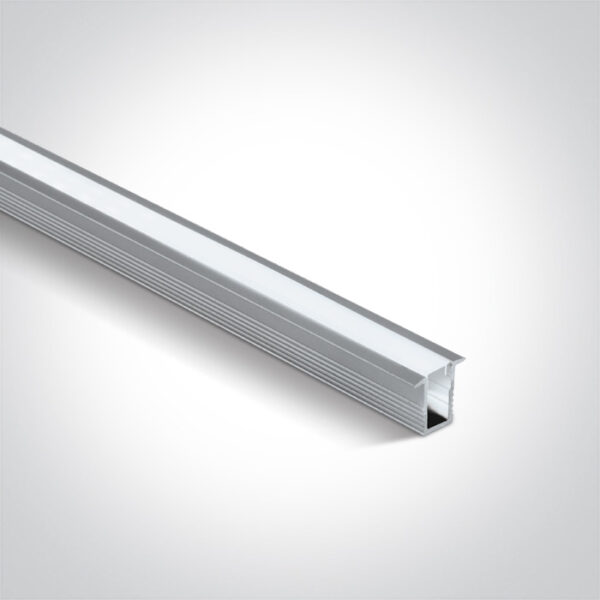 Įleidžiamas profilis su baltu difuzoriumi, 2m. Komplektuojama su 2 poromis užbaigimų. Tinkama 7823, 7833 ir LED juostoms 5 mm.