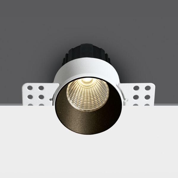 12W LED įleidžiamas šviestuvas, juodas, 3000K