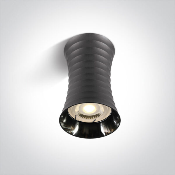 10W LED paviršinis šviestuvas, tamsaus chromo sp., GU10