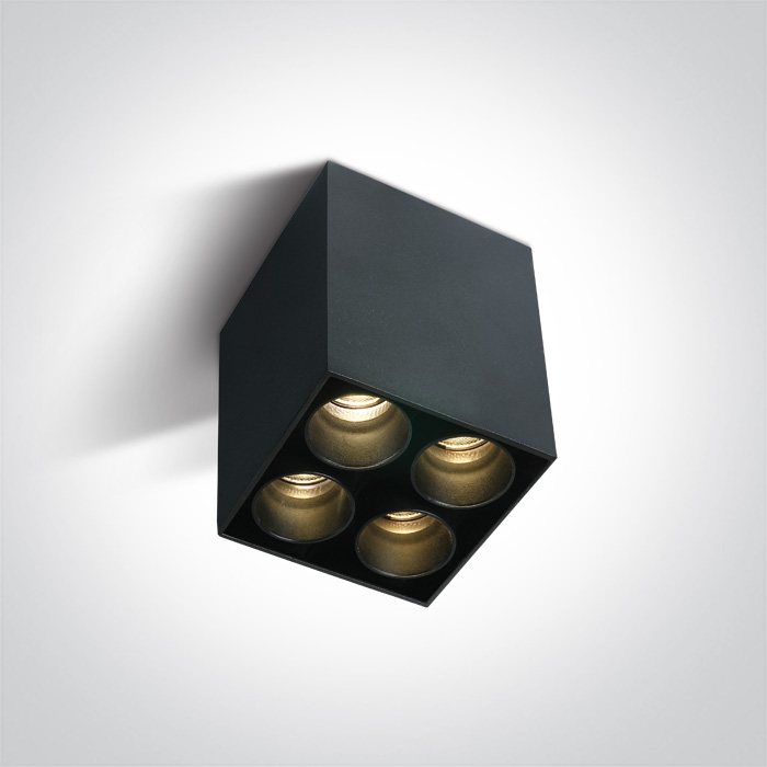 10W LED paviršinis šviestuvas, juodas, 3000K