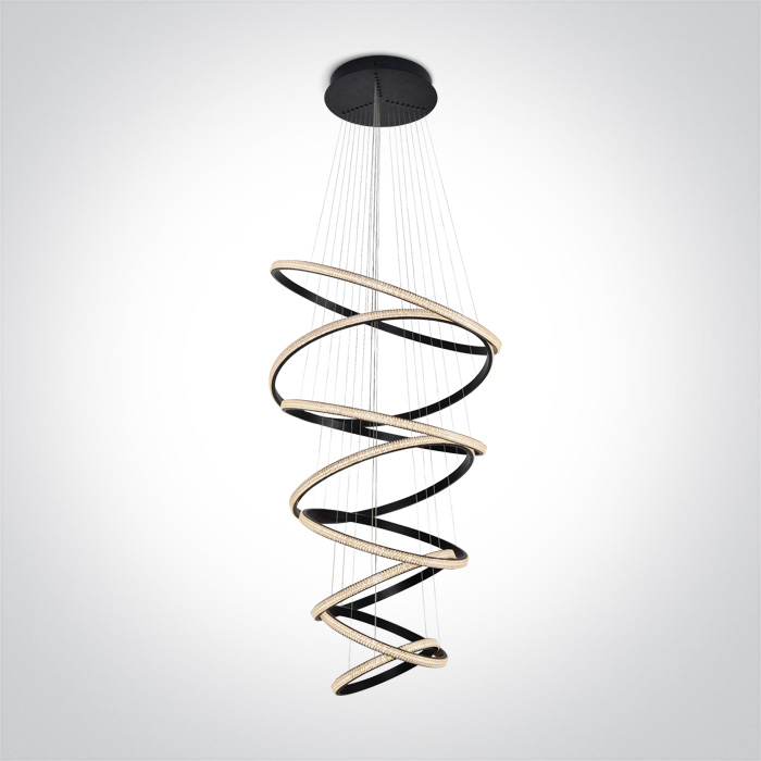 150W pakabinamas šviestuvas, juodas, 3000K