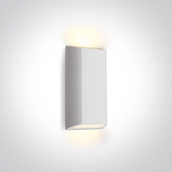 8W LED paviršinis fasado šviestuvas, baltas, 3000K