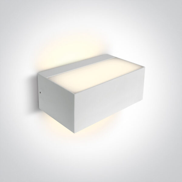 12W LED paviršinis fasado šviestuvas, baltas, E27