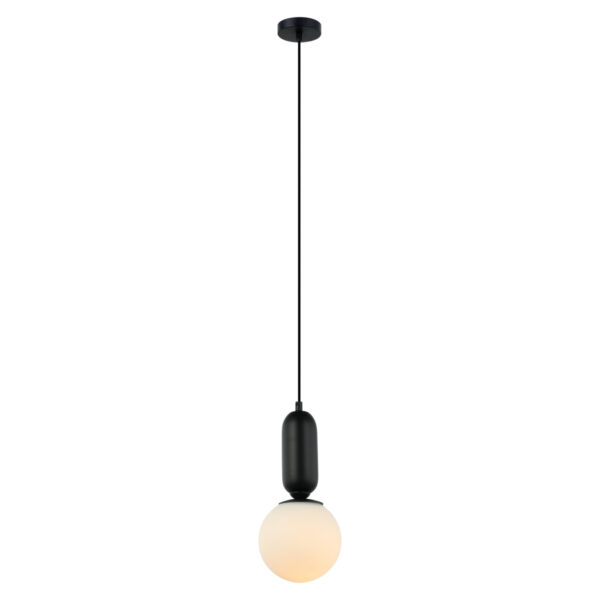 Pakabinamas šviestuvas ALDEVA, E27, juodas - Image 2