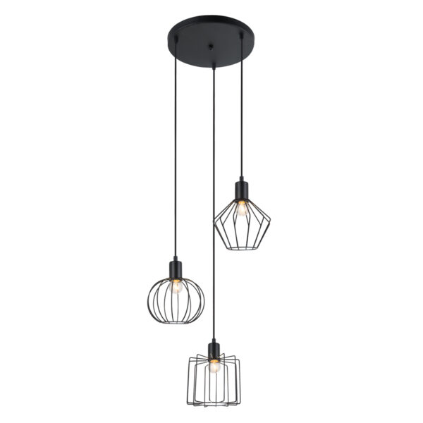 Pakabinamas šviestuvas GERVAIS, E27, juodas - Image 2