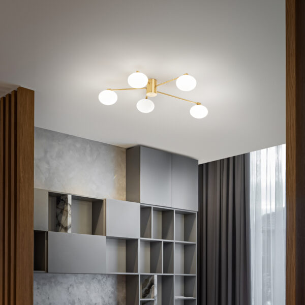 Paviršinis šviestuvas HERMES, G9, žalvario sp. - Image 2