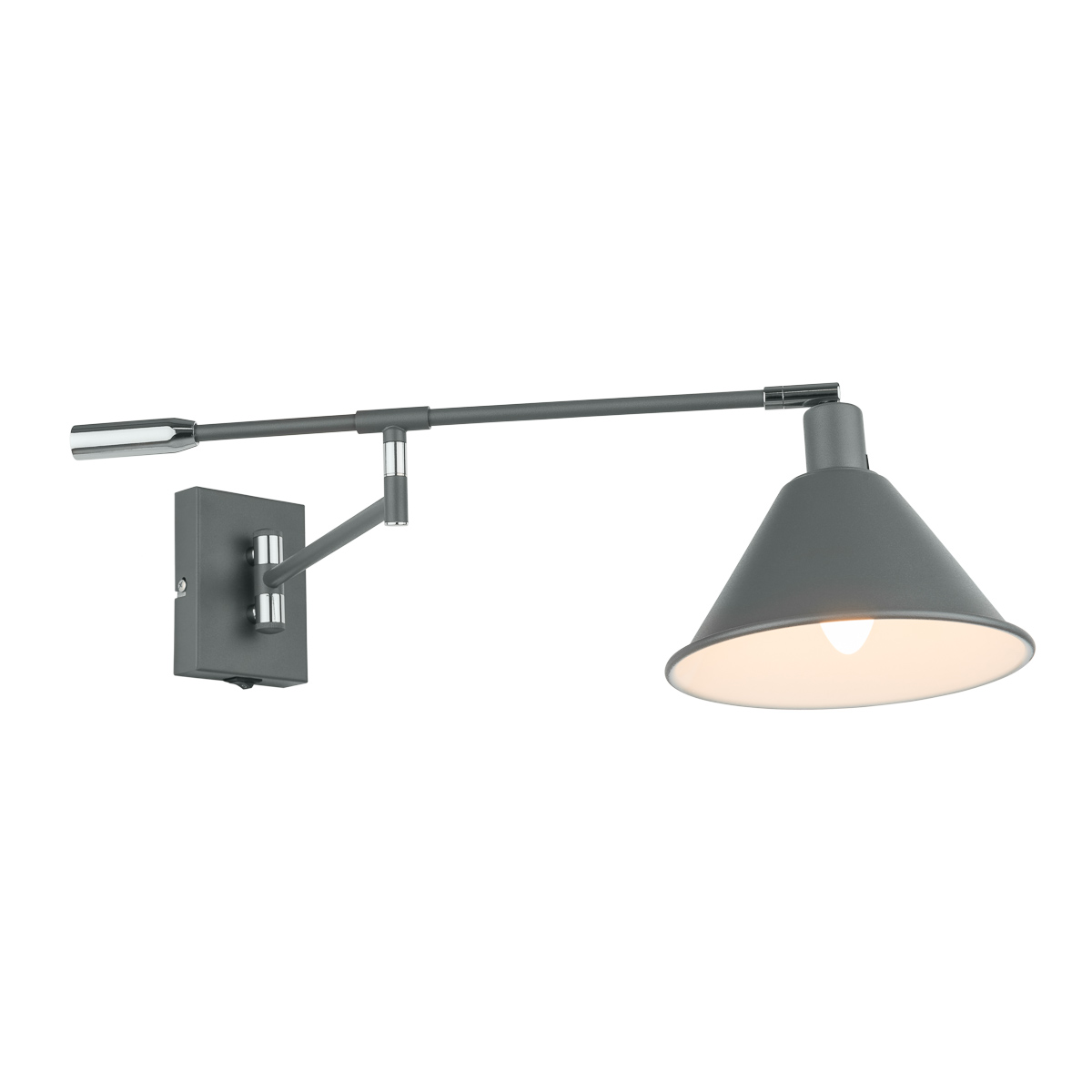 Sieninis šviestuvas TRINITY, E14, pilkas - Image 2