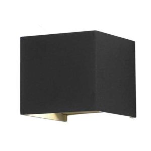 6W LED sieninis šviestuvas, kvadratinis, juodas, 4000K