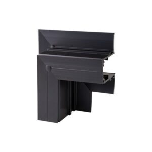 Magnetinės sistemos bėgelio OPTONICA R15B kampinis sujungimas, juodas