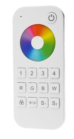 LED juostos valdymo pultelis, RGB/RGBW, keturių zonų, RF 2.4G RT9