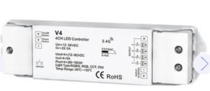LED juostos valdiklis, 4 kanalų, RGB/RGBW, 4*5A