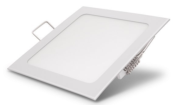 6W LED įmontuojama panelė, kvadratinė, su maitinimo šaltiniu, (3000K) šiltai balta