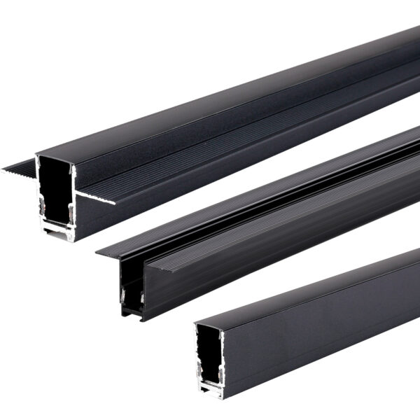 3 fazių paviršinis magnetinis bėgelis OPTONICA S15, juodas, 1m