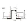 3 fazių užglaistomas magnetinės sistemos bėgelis OPTONICA, juodas, 2m, R20 - Image 2