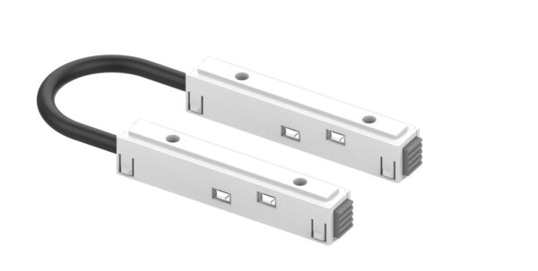 Magnetinės sistemos bėgelio OPTONICA S35/R35 lankstus sujungimas, baltas