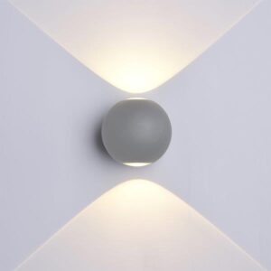 6W LED fasado šviestuvas OPTONICA, pilkas, 4000K