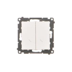 Perjungiklis, 2 kl., potinkinis, baltas matinis, IP20, Simon55, TW6/2.01/111