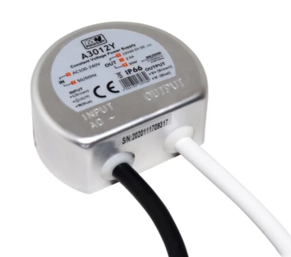30W LED maitinimo šaltinis tinkantis į kištukinio lizdo/jungiklio montažinę dėžutę, 24V, 1,25A, IP66
