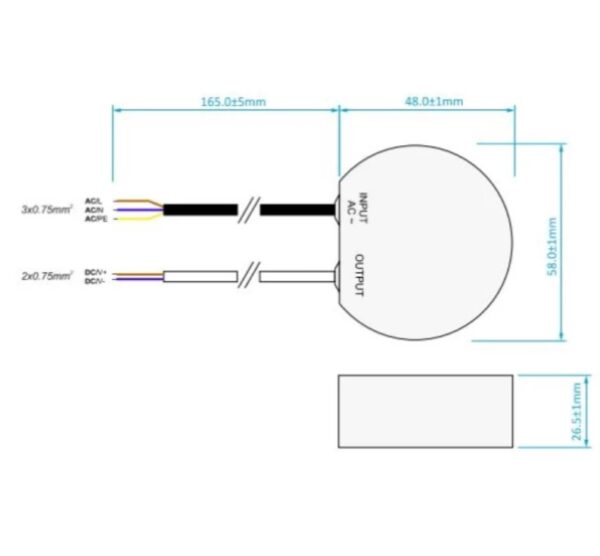 30W LED maitinimo šaltinis tinkantis į kištukinio lizdo/jungiklio montažinę dėžutę, 24V, 1,25A, IP66 - Image 2