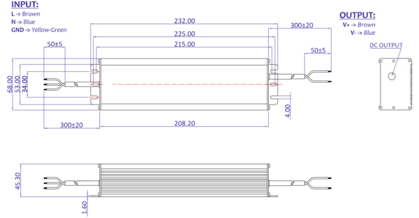 100W LED Maitinimo šaltinis GLSV 24V IP67 - Image 2