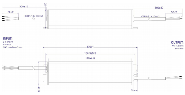 35W LED Maitinimo šaltinis GLSV 12V IP67 - Image 2
