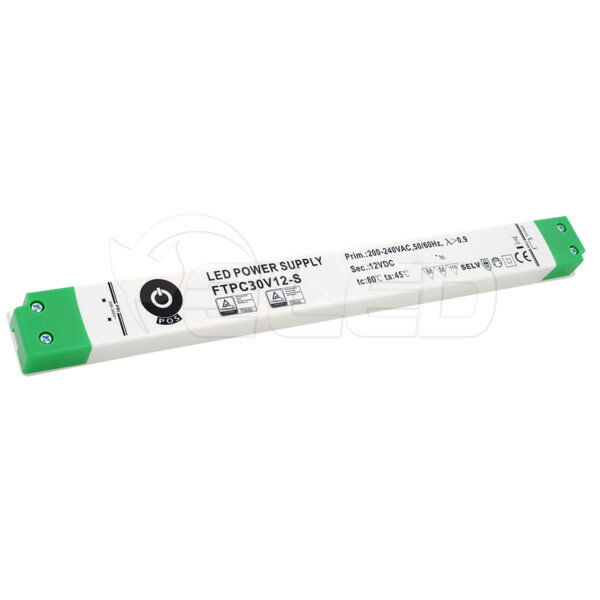 30W LED Maitinimo šaltinis POS SLIM 12V IP20