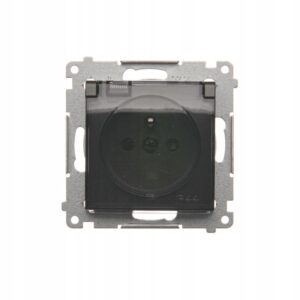 Socket, 1 unit, mechanism with housing, with cover and earthing, White, Overhead, IP54,  Simon54, DGSZ1BZ.01/49